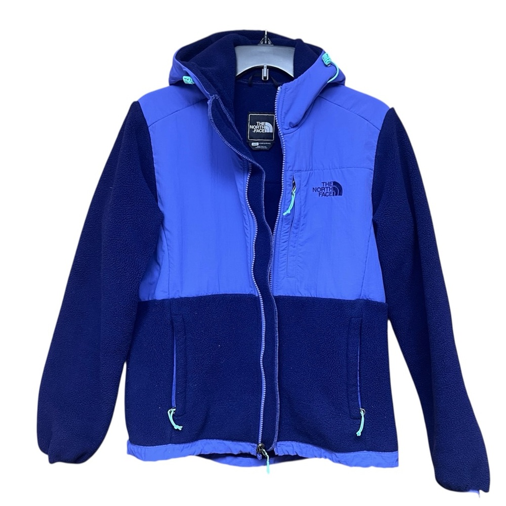 The North Face Women's Retro Denali Hoodie fleece jacket Purple blue color Sz M